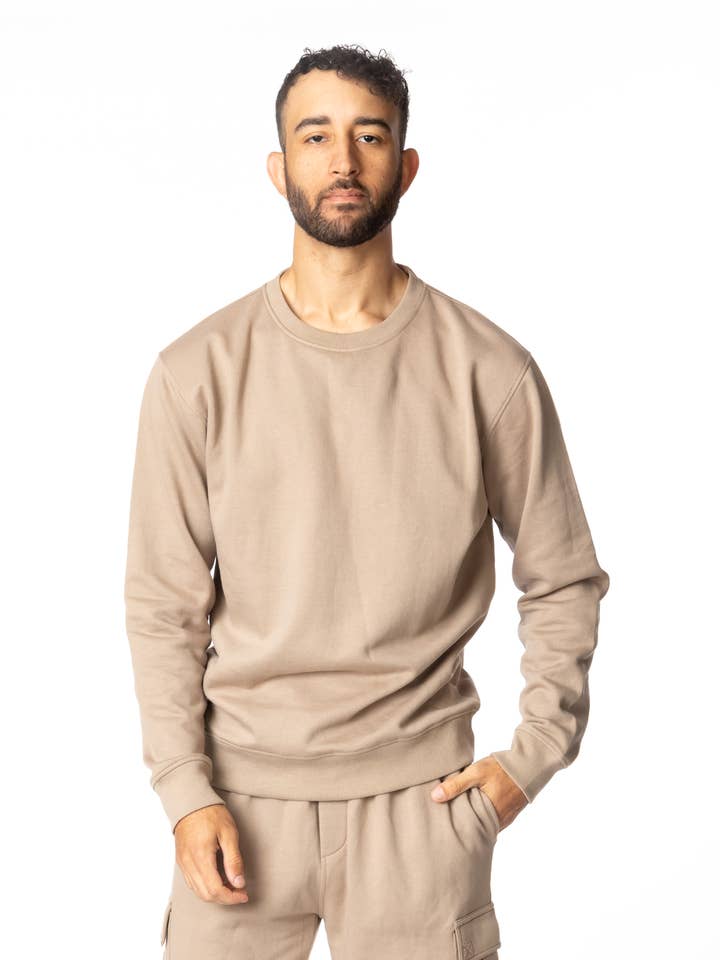 MEN'S FLEECE CREW NECK SWEATSHIRT for wholesale by Hawk's Bay