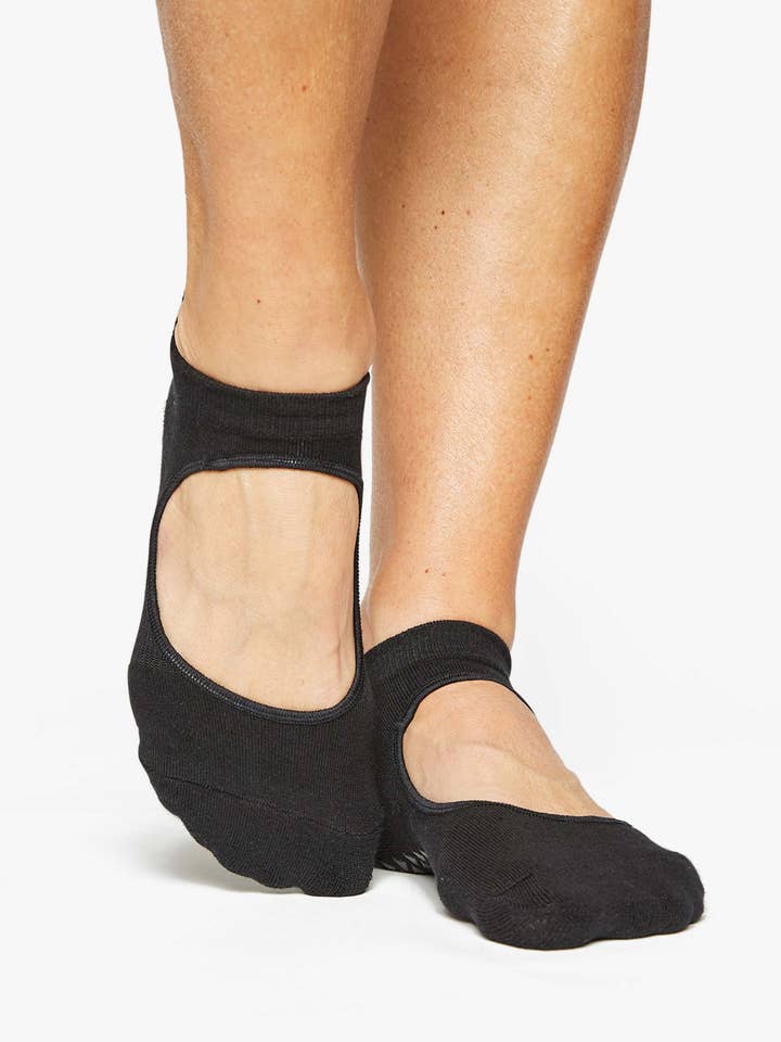 Women's Josie Strap Grip Sock – No Slip Cotton Blend for Pilates & Barre for wholesale by Pointe Studio