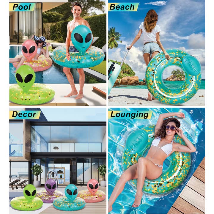 Cota Global - Wholesale Inflatables - POZA - ALIEN POOL TUBE - BLUE GOLD2