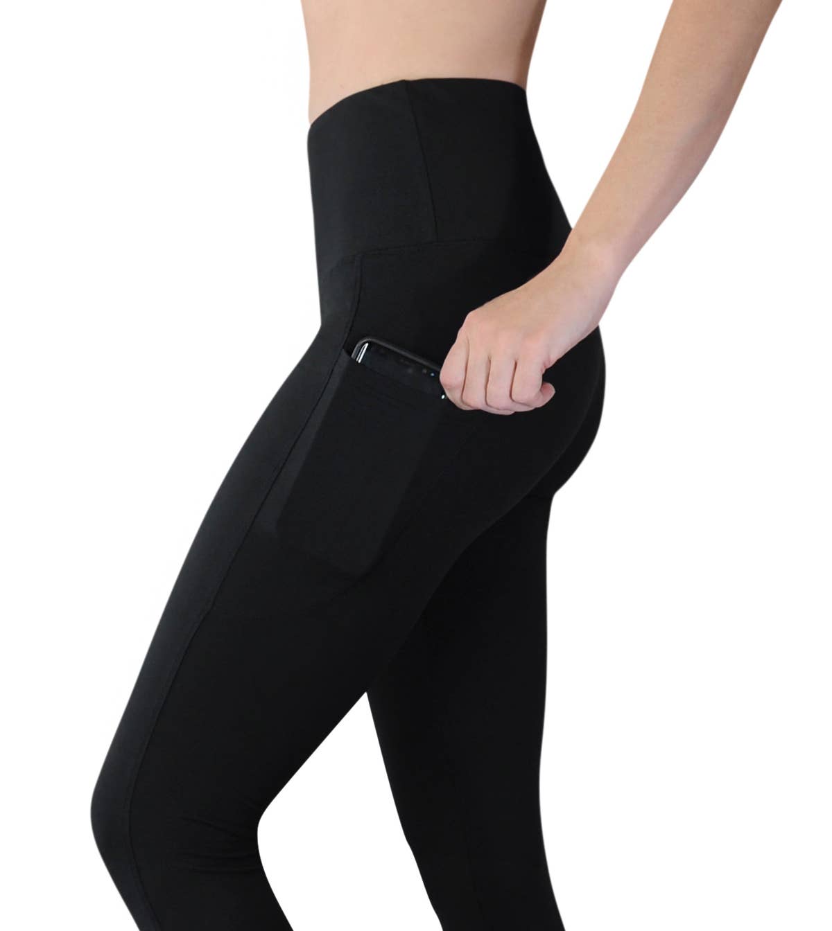 Comfy Yoga - Wholesale Athletic/Lounge Leggings - Women's - "Black Onyx" -  Solid Pocket Yoga Leggings for Women1