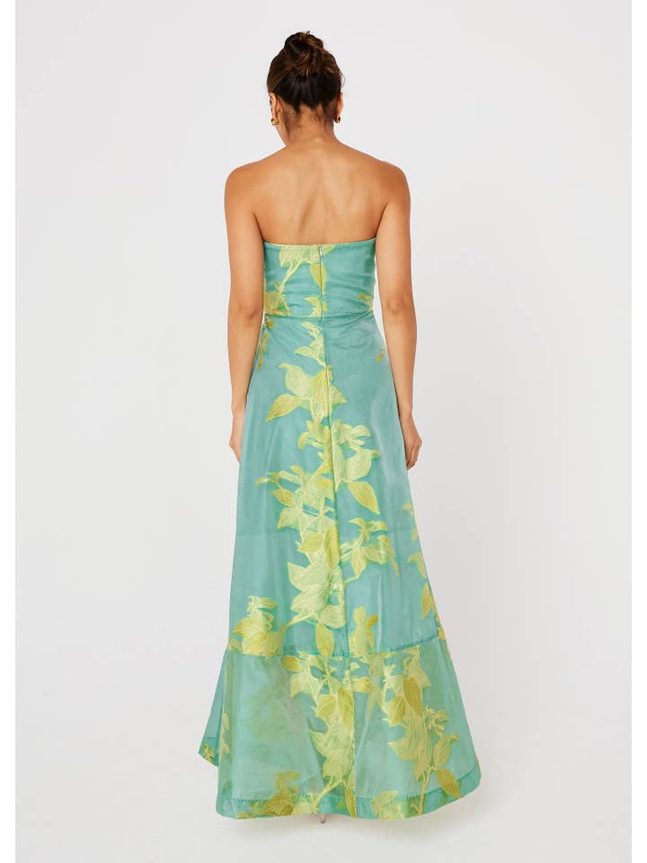 Catherine Gown Teal Leaf Organza for wholesale on Faire4