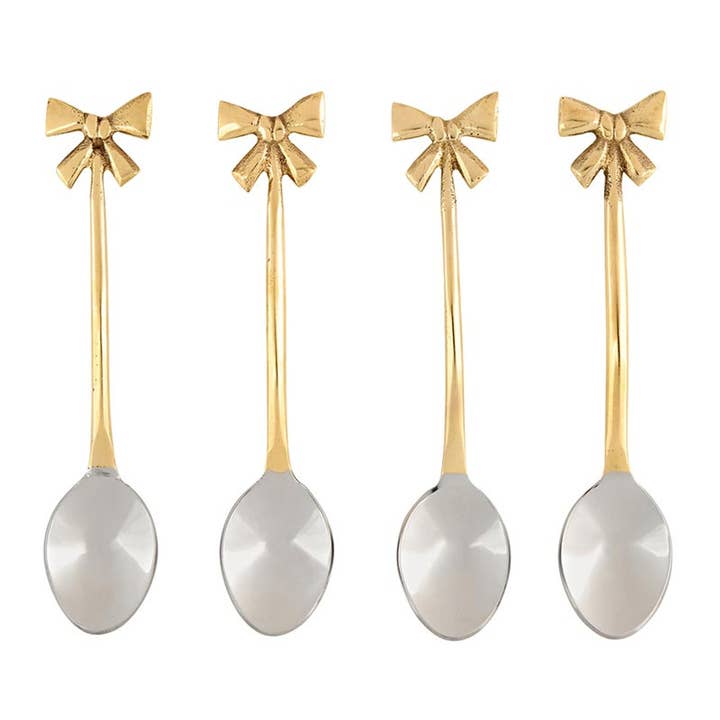 Gold Bow Spoons - Set of 4 for wholesale by Santa Barbara Design Studio by Creative Brands