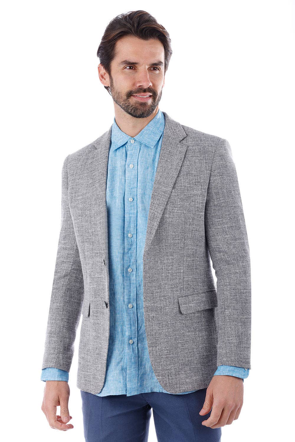 BARABAS - Wholesale Blazer - Men's - Men's Classic Tweed Pattern Notch Lapel Blazer 4BL305