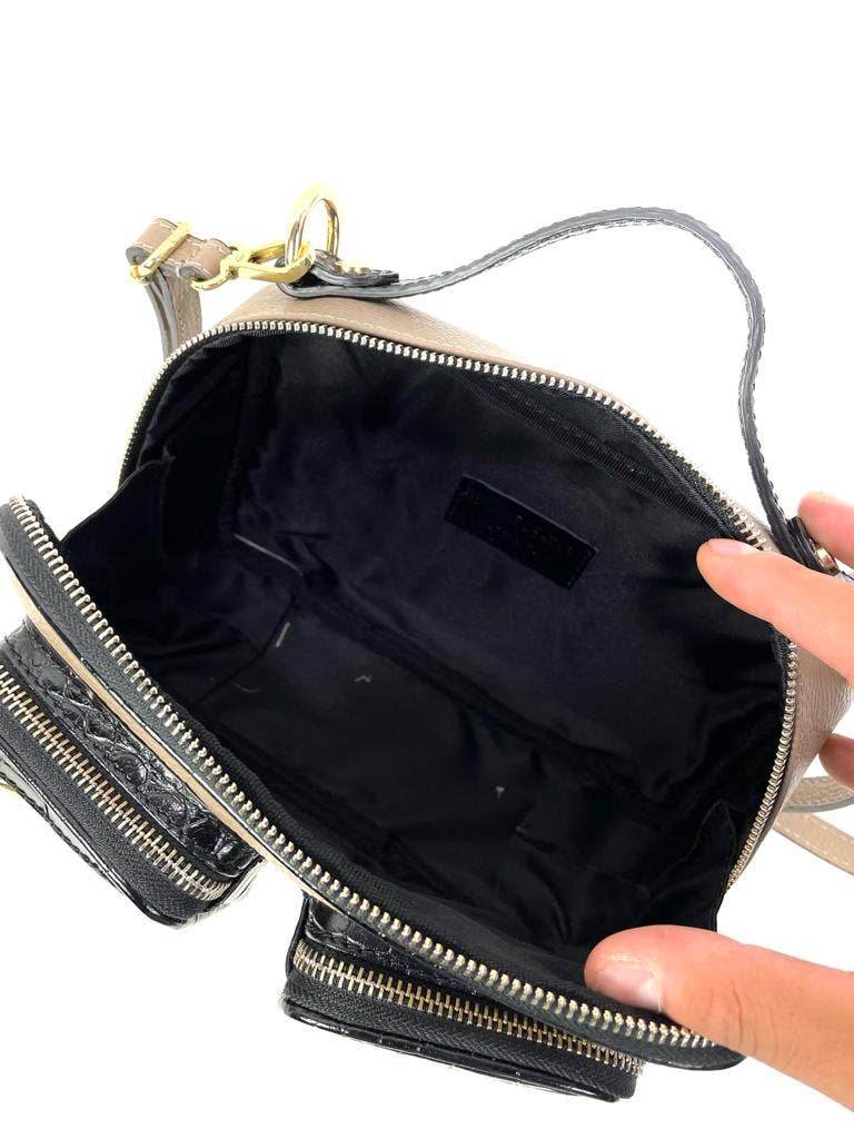 Chenson & Gorett - Wholesale Shoulder Bag - Women's - Italian Leather Shoulder Bag with 2 Front Pockets. Verano5