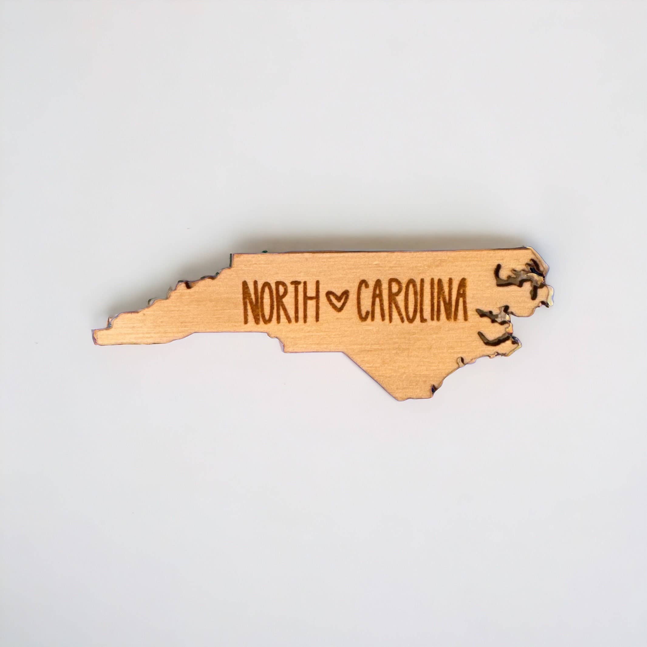 Positively North Carolina - Wholesale Magnet - North Carolina Wooden Engraved State Magnet Souvenir#11