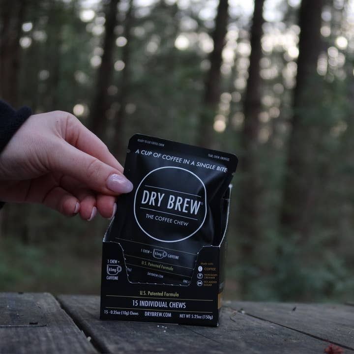 Dry Brew - Wholesale Retailer Display - Food & Drink - Dry Brew Coffee in a Bite - 15 Bite Retail Carton