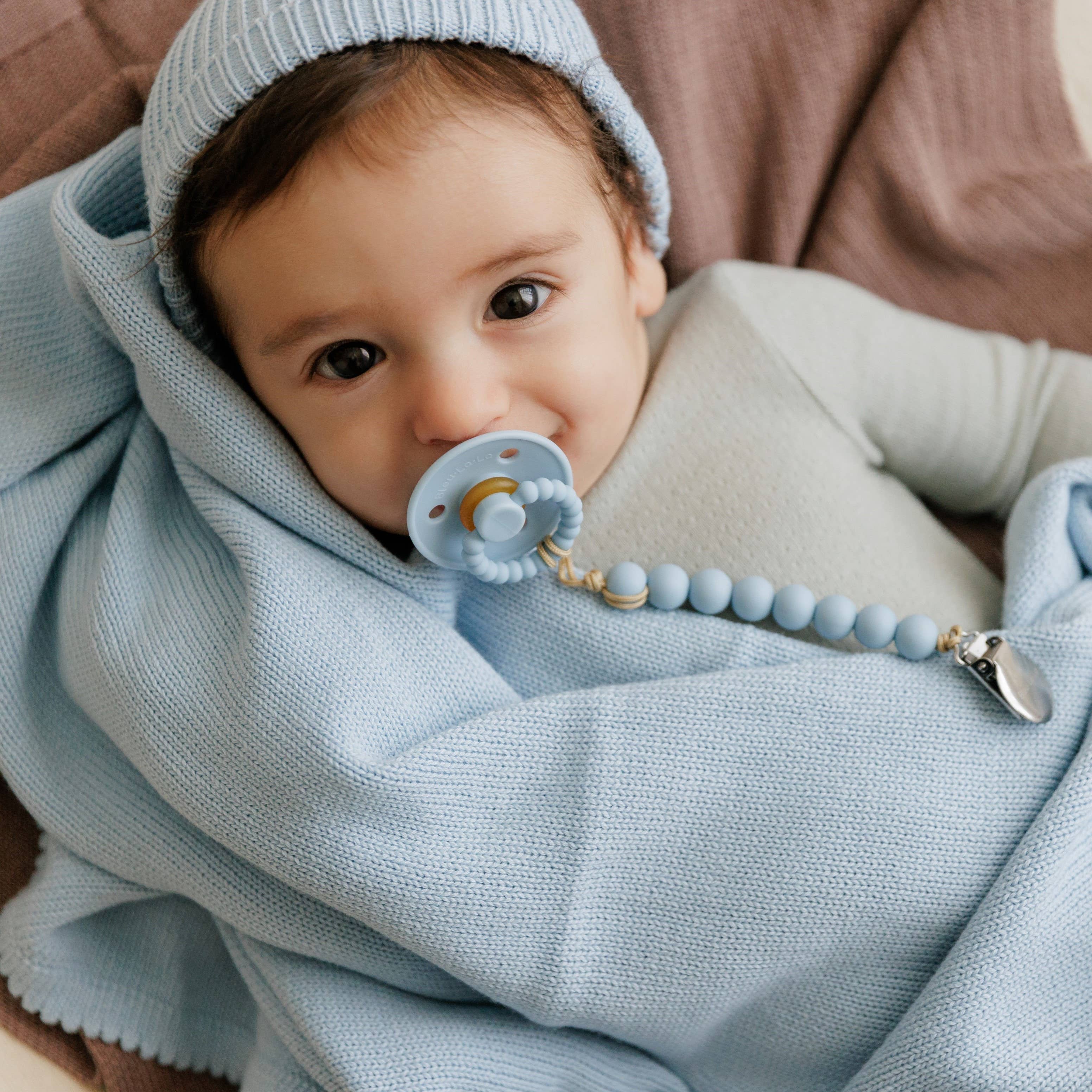 Bleu La La - Wholesale Pacifier - Baby - Luladream Pacifiers - Natural Rubber Nipple5
