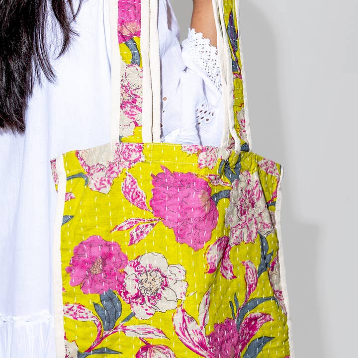 Sevya Handmade – Engroshandel Tote bag - Dame – Kantha indkøbsnet fra Sevya Handmade5