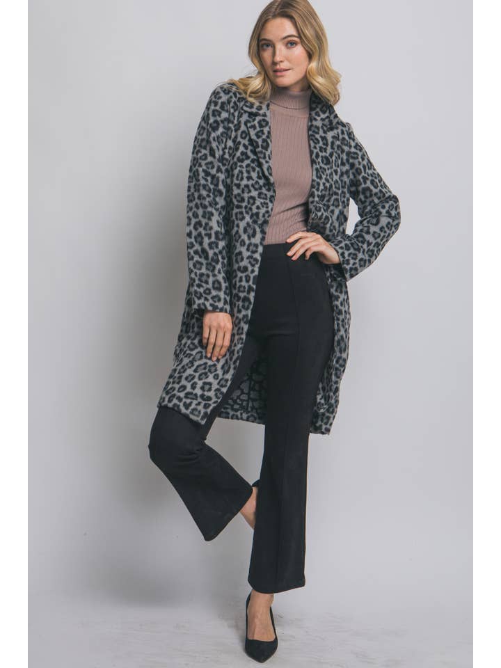 Peace Love Line - Wholesale Coat - Women's - PL9843 - LEOPARD PRINTED LONG COAT6