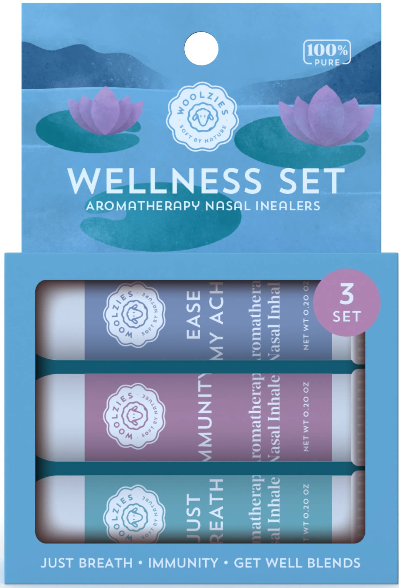 Woolzies - Wholesale Aromatherapy Inhaler - Wellness Set Of 3 Nasal Inhalers8