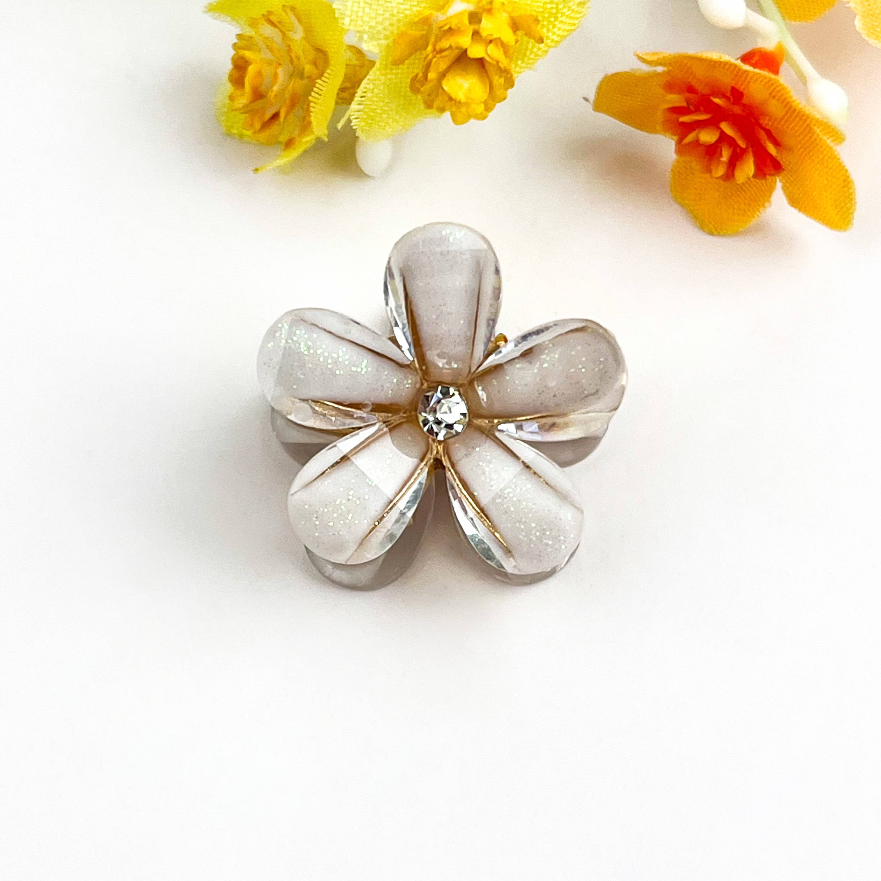 mildstyles - Vente Pince à cheveux – femme - Élégante Mini Pince à Cheveux Étincelante à Motif Floral4