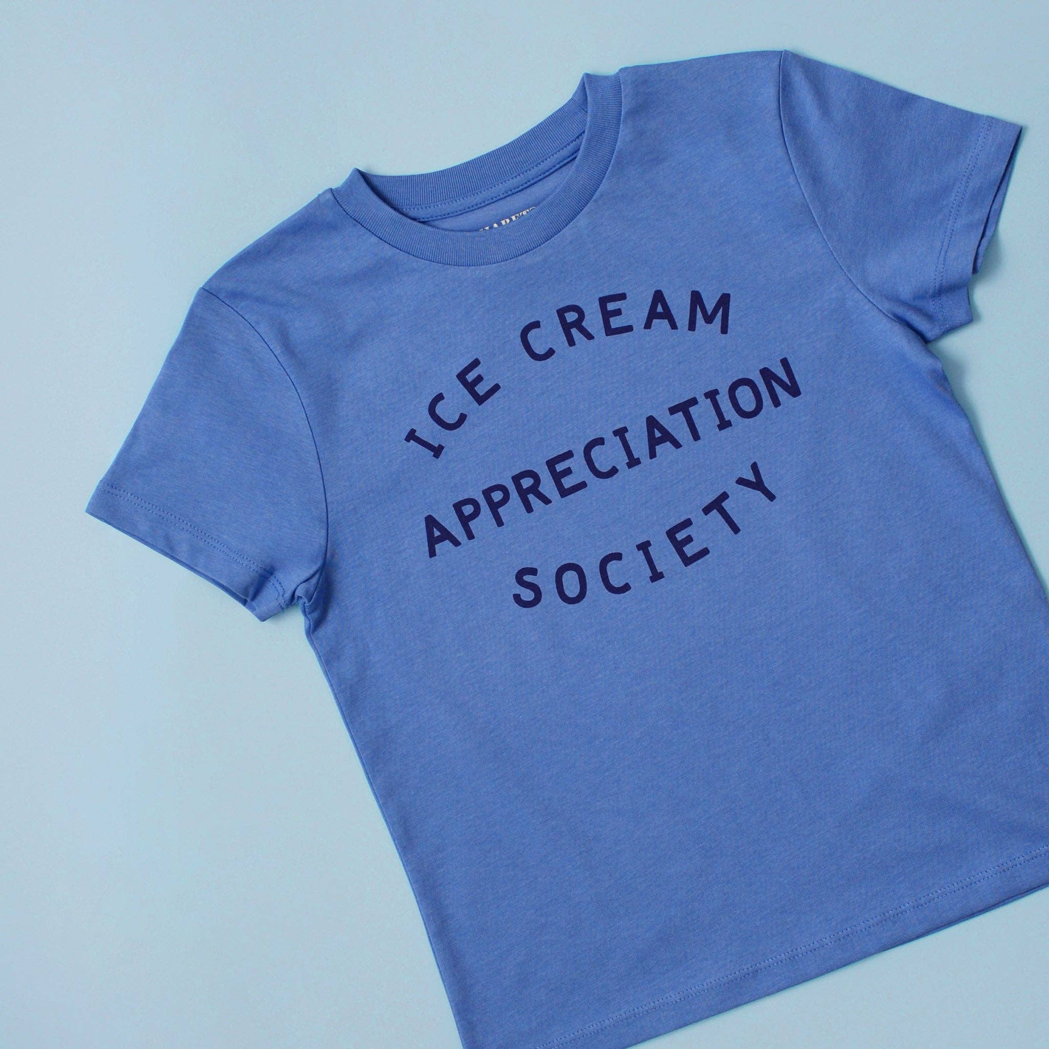 Alphabet Bags - Wholesale Screen Printed T-Shirt - Kids - Ice Cream Appreciation Society - Kid's T-shirt - Blue1