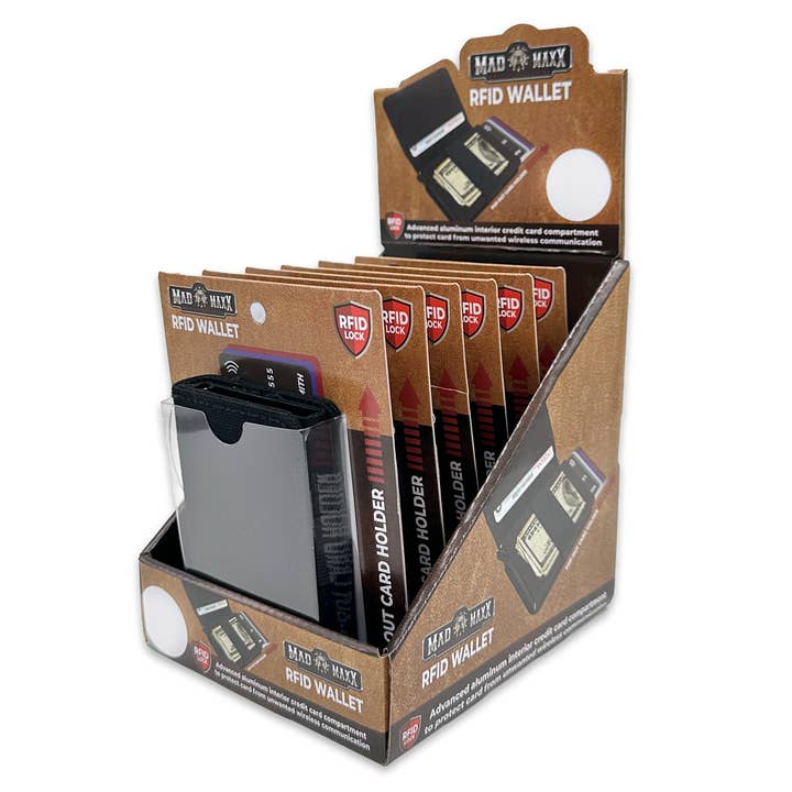 Novelty Brands - Wholesale Wallet - Men's - MAD MAXX CANVAS RFID WALLET- 6 PER DISPLAY