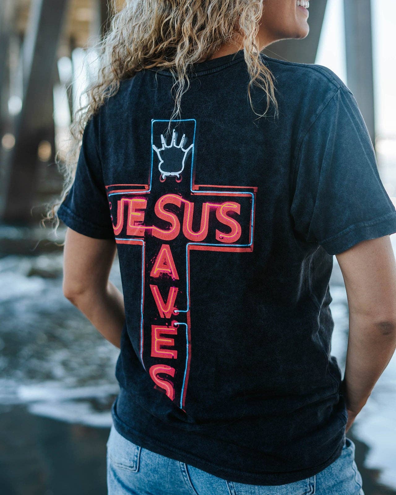 In God We Must - Wholesale Screen Printed T-Shirt - Unisex - 'Jesus Saves' Premium Tee13