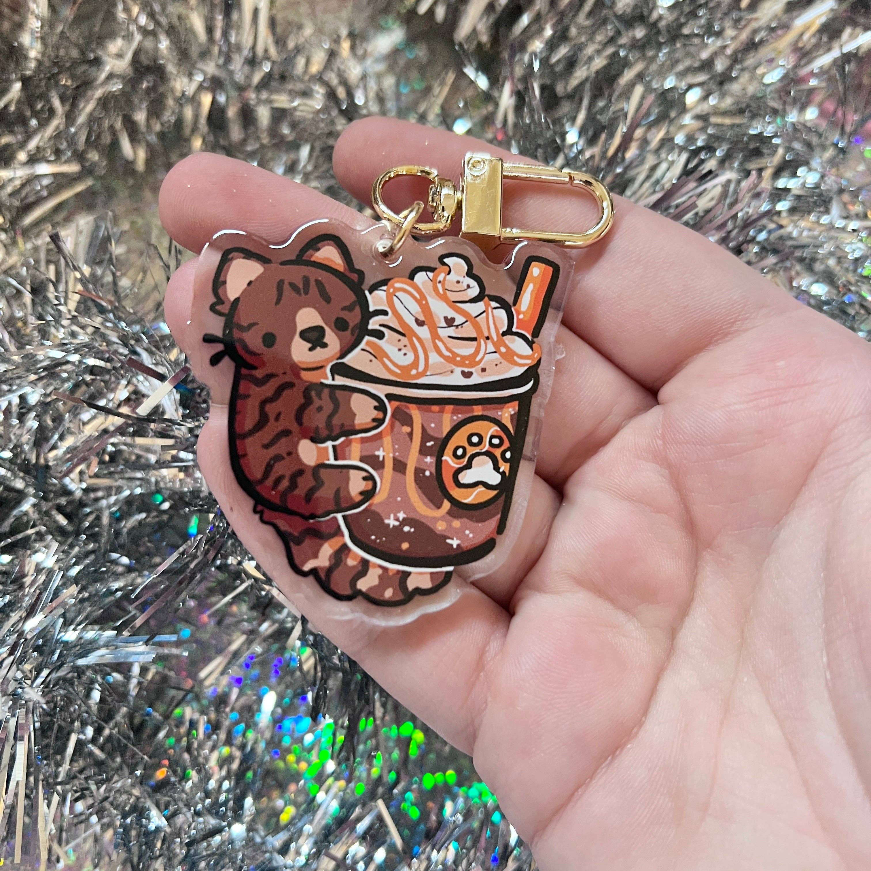 Woolblossom - Wholesale Keychain - Women's - Kitty Frappe ~ Acrylic Charms4