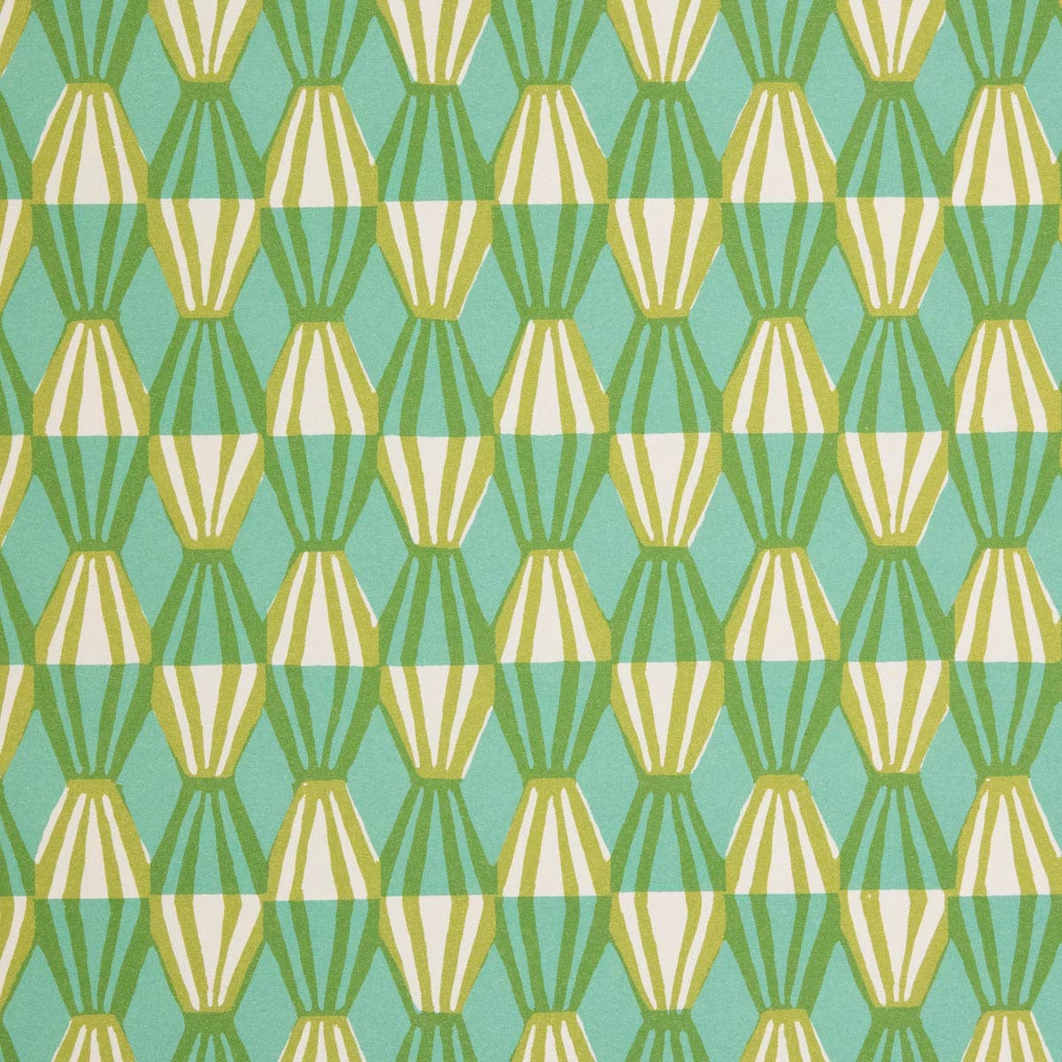 Cambridge Imprint - Vendita all'ingrosso Carta da regalo in fogli - Carta decorata Threadwork verde linfa e turchese2