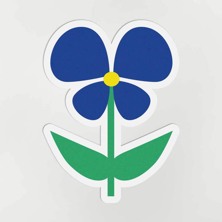 Pansy Die Cut Flower Sticker for wholesale by My Darlin'