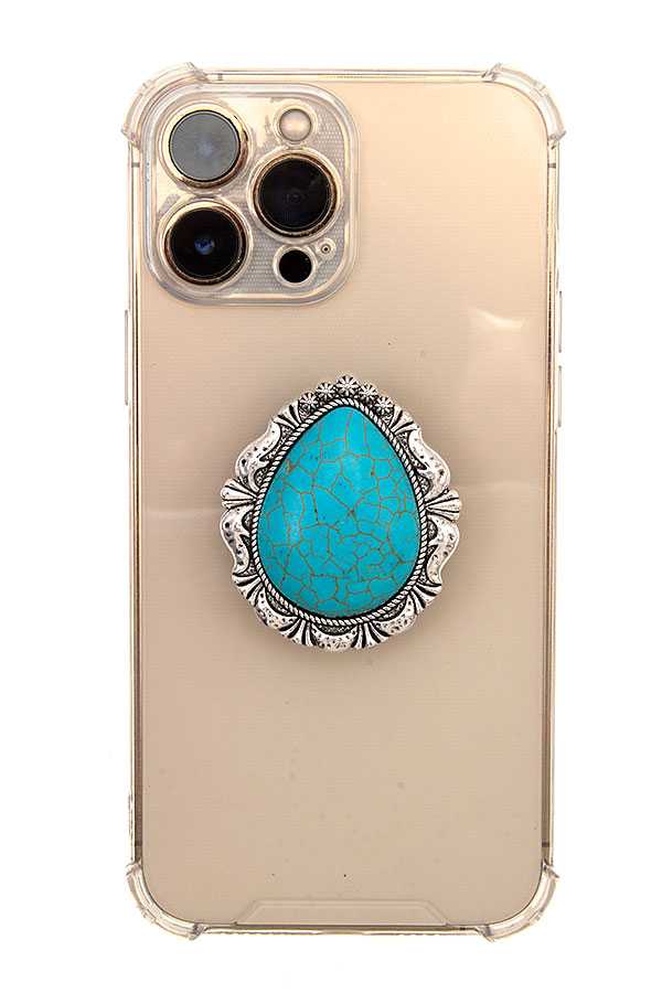 anbfashion - Wholesale Phone Grip - GEMSTONE FRAMED PHONE GRIP CHARM 8154