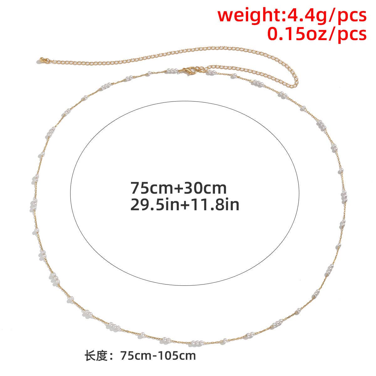 White Sexy Peral Waist Chain DPJYD8 for wholesale on Faire6
