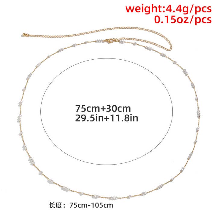 White Sexy Peral Waist Chain DPJYD8 for wholesale on Faire6