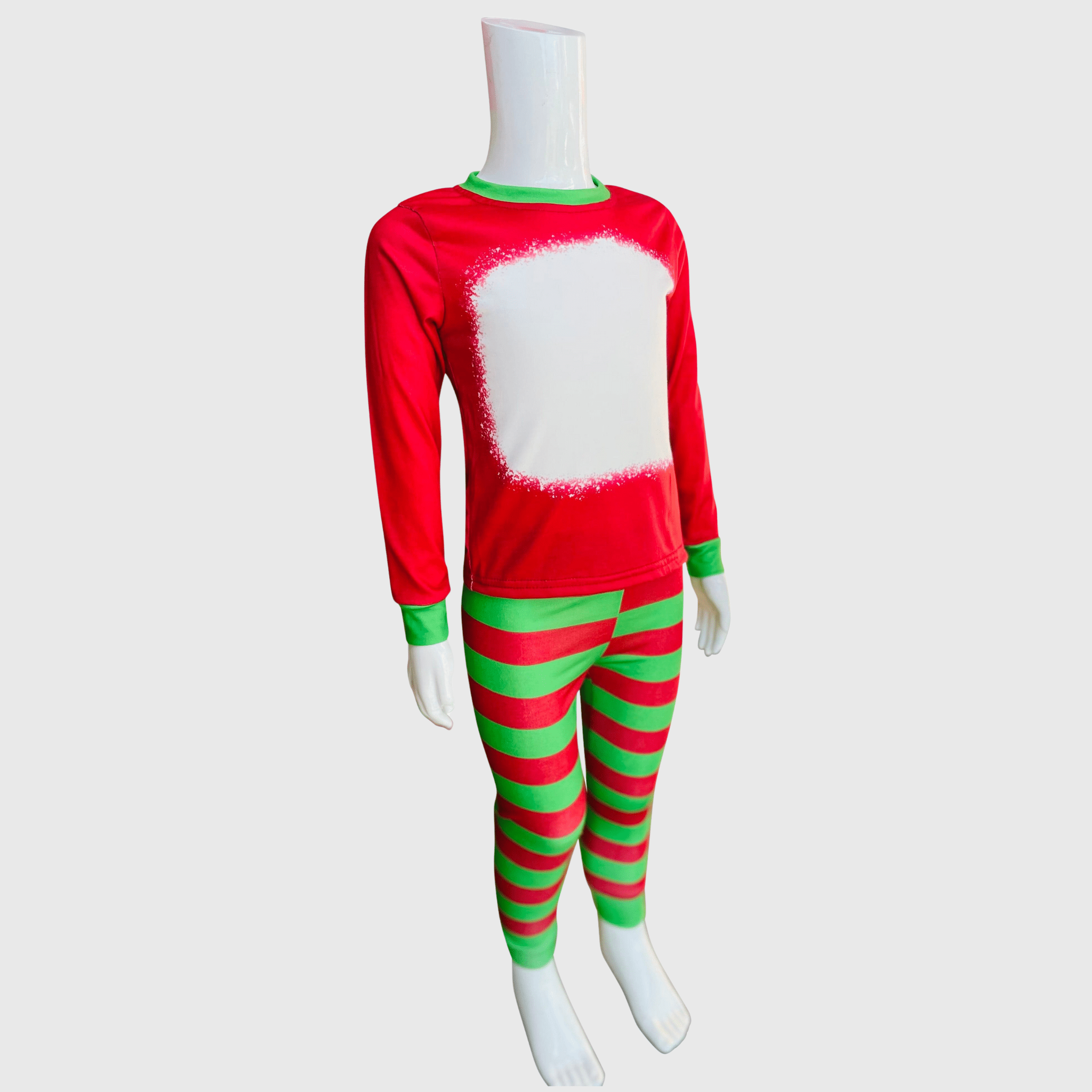 ILTEX Apparel - Wholesale Sleepwear Set - Women's - Christmas FAUX Bleached Red Green Family Pajama Set (Kids & Adult)8