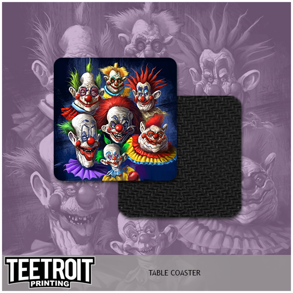 Teetroit Printing LLC - Wholesale Onderzetters - Horror tafelonderzetters per set van 20, zelf designs kiezen13