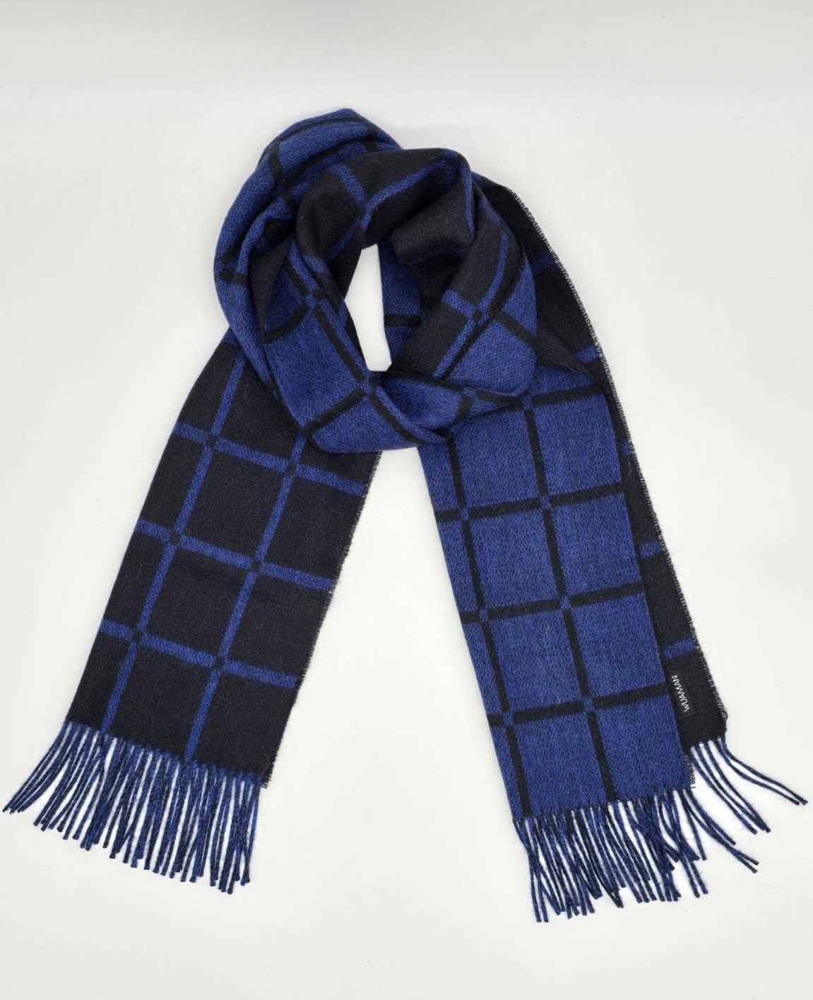 WUAMAN - Alpaca - Wholesale Scarf - Women's - Baby Alpaca Scarf | Checkered Design | Reversible | Fall0