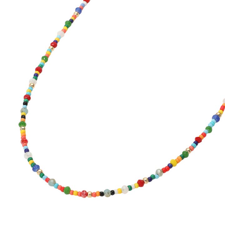 Sensibling Corp. - Vendita all'ingrosso Collane di perline/perle - Collana girocollo con perline sfaccettate a forma di sfera metallica.2