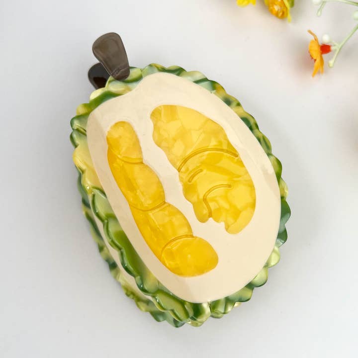 Fragrant Durian Acetate Fruit Hair Claw Clip for wholesale by mildstyles