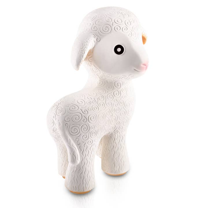 CaaOcho Natural Rubber Toys - Wholesale Teether (not clip-on) – Baby - Natural Rubber Teether Lamb, Non-Toxic, Mold-free Design3