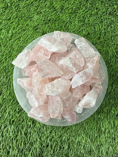 Rose Quartz RAW , 0.75"-1.25" Size, RAW Rose Quartz Gemstone for wholesale by CaNatureLover