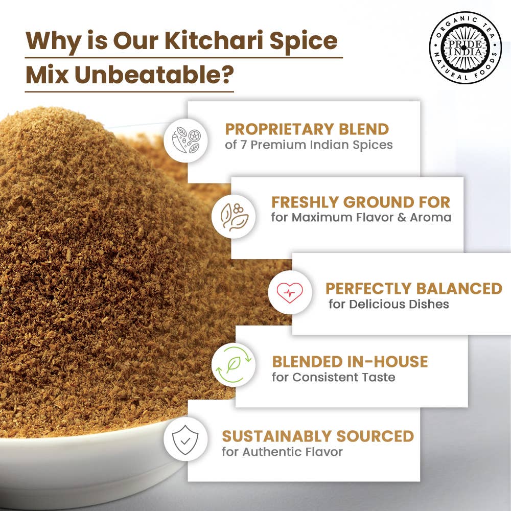 PRIDE INDIA BRANDS - Vente Mélanges d'épices séchées - Pride of India - Assaisonnement aux épices Kitchari6