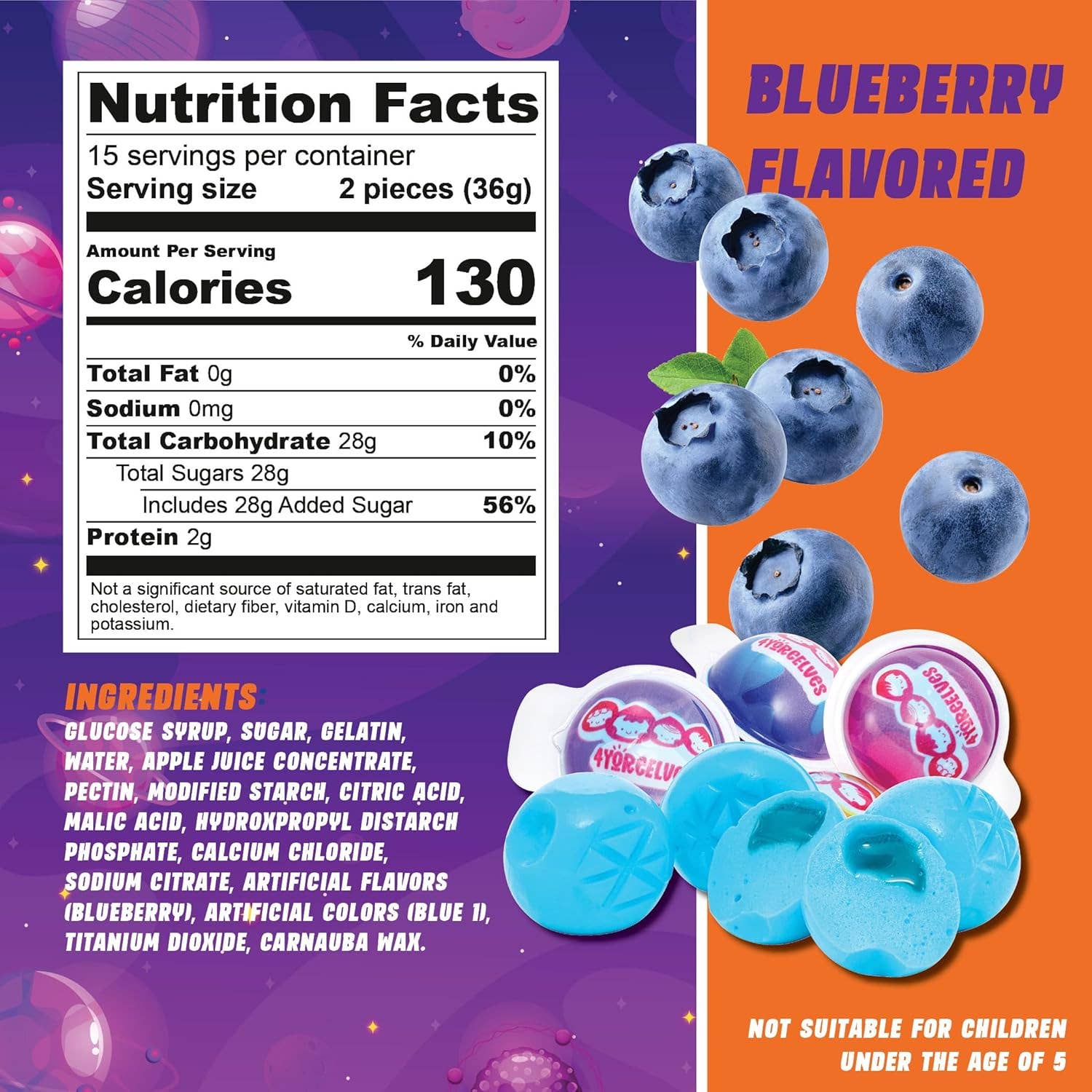 Think Distributors - Wholesale Gummy - 30 Planet Gummies, Novelty Space Candy with Jelly Filling1