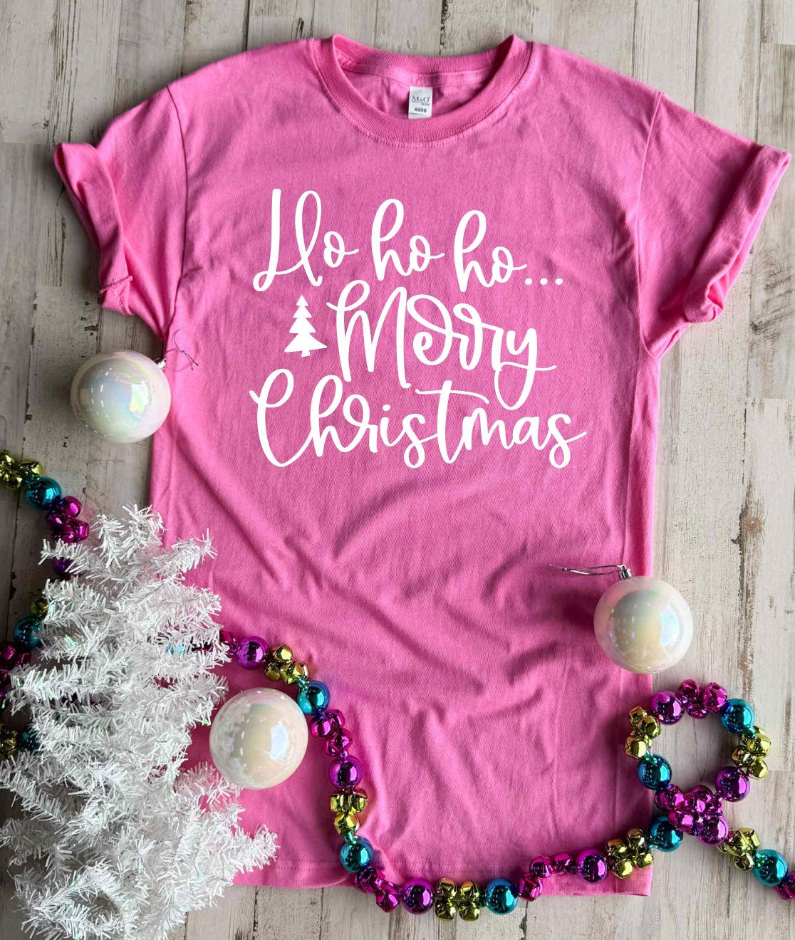 Alabama Threads - Vente T-shirt sérigraphié – femme - Ho Ho Ho Ho Joyeux Noël T-shirt2