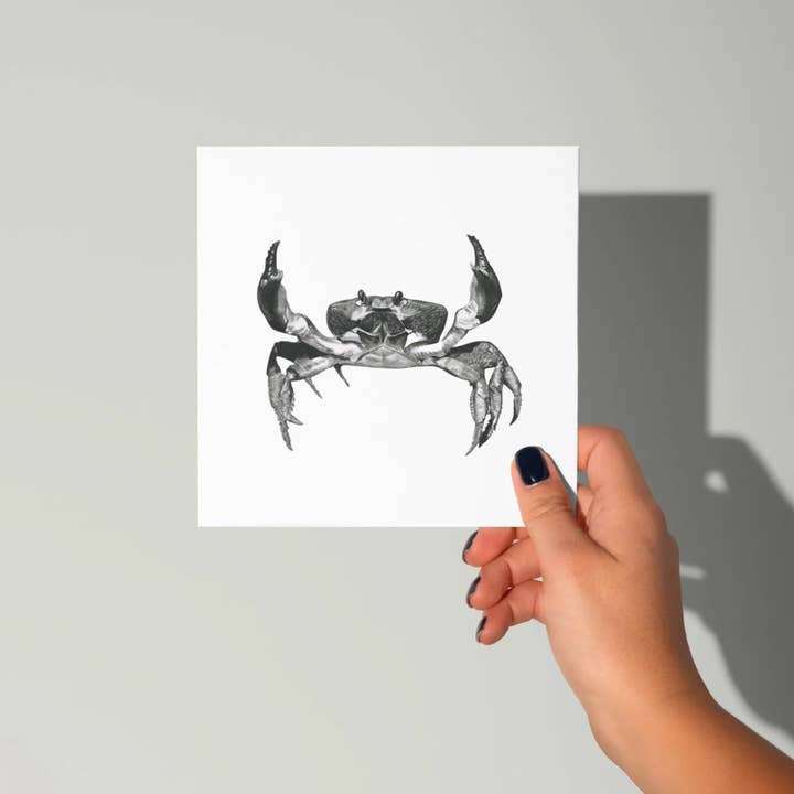 Sarin the Crab Greeting Card for wholesale by Libra Fine Arts