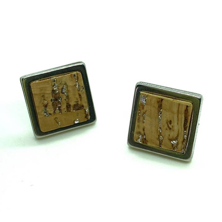 Naturlig kork firkantede studs for engroshandel hos The Pink Antler Accessory Co.