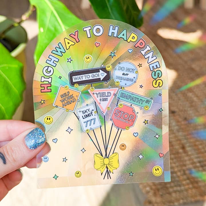 motorväg till lycka solfångare klistermärke för wholesale av allymakesmagic