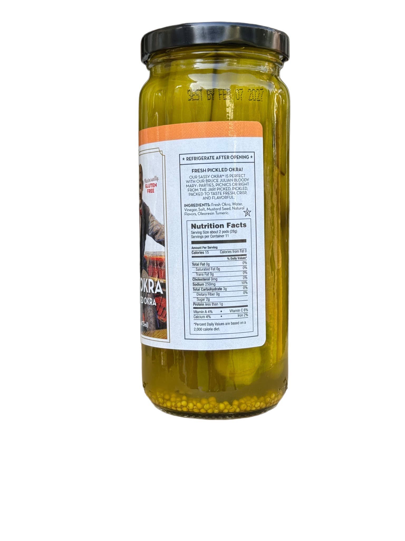 Bruce Julian Heritage Foods – Großhandel Eingelegtes Gemüse – Sassy Okra™ - 16 Unzen Glas2