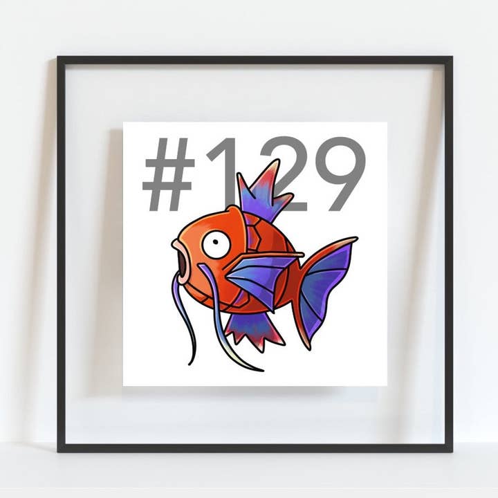 Magikarp Pokemon Pirate Gamer Art Print for wholesale by Colour Me Fun