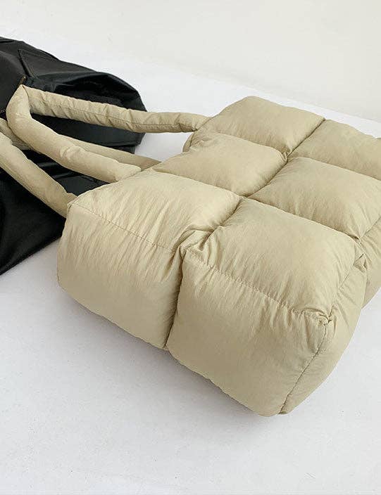 Sweetkama - Wholesale Tote Bag - Women's - Ladies Puff Solid Color Padded Cloud Tote Bag SKAB41348