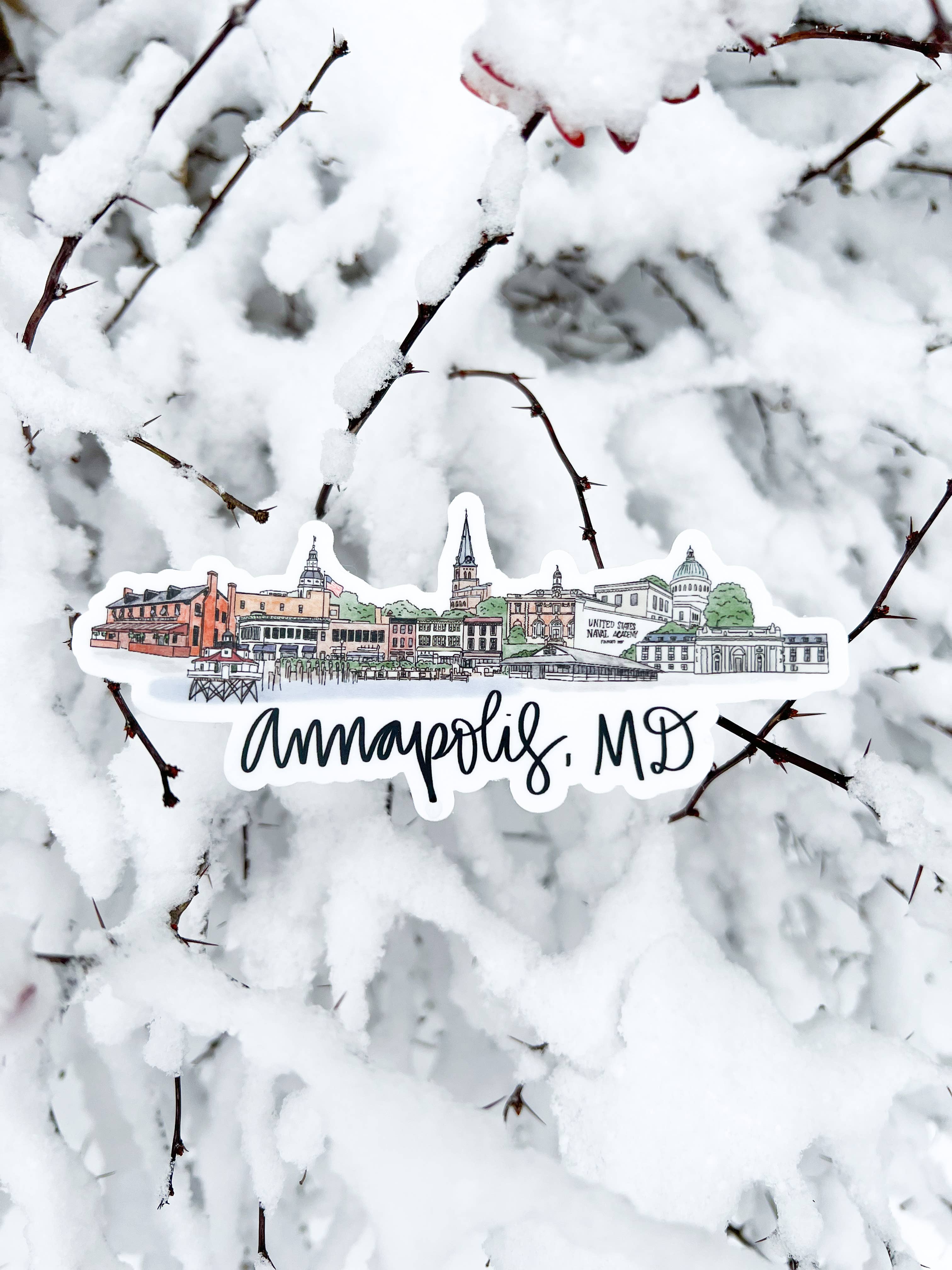 Thirteenwinks - Wholesale Sticker - Annapolis, MD Maryland State Skyline Souvenir Sticker1