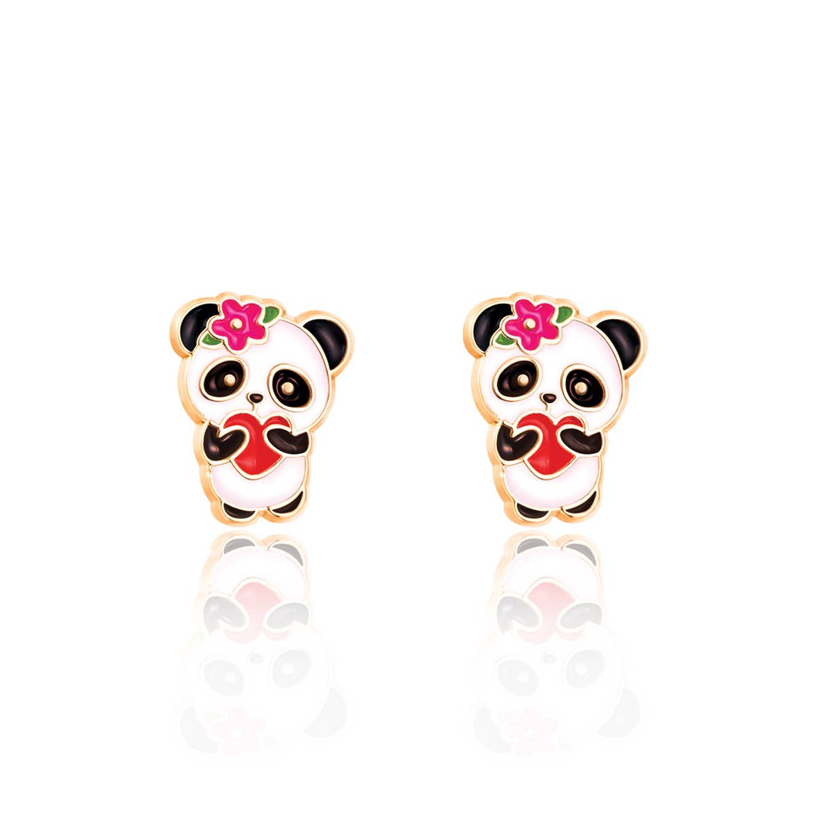 Girl Nation - Wholesale Earrings - Kids - Panda Love Cutie Stud Earrings6
