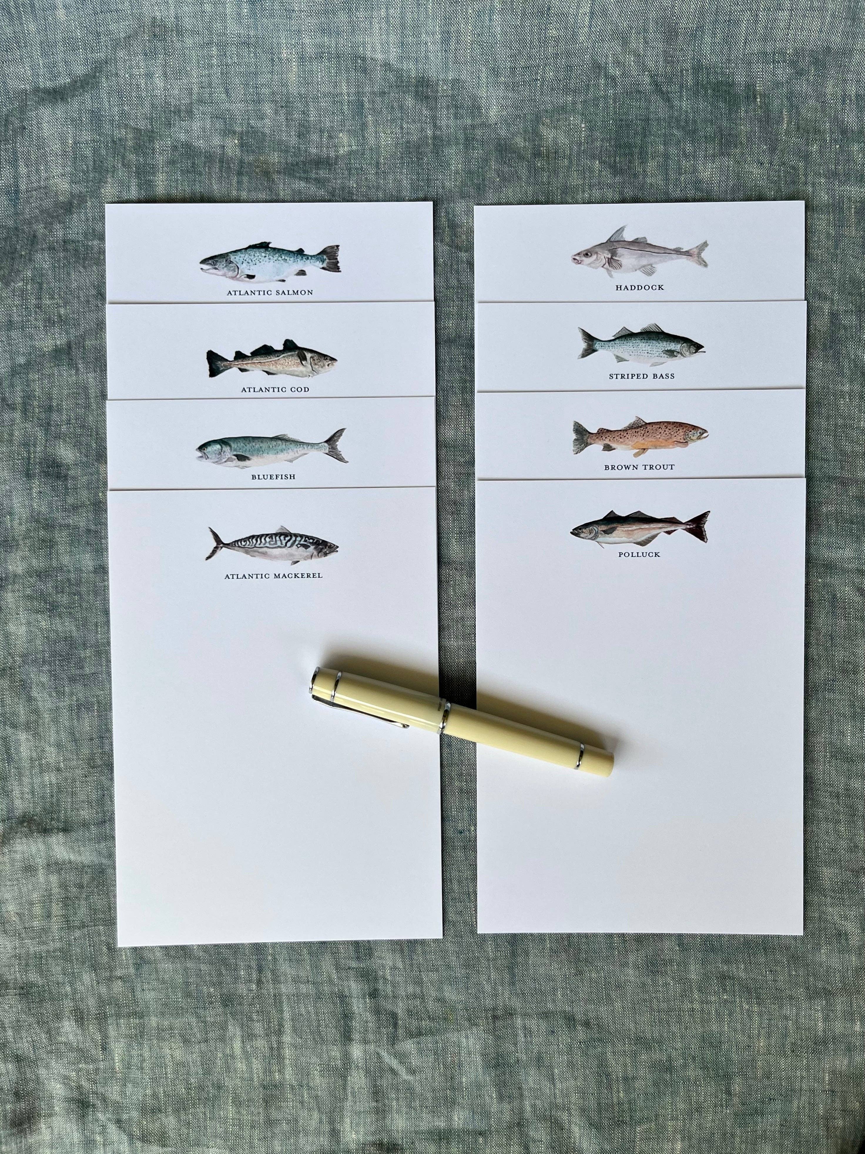 Little Harbor Studio - Wholesale Stationery/Notecard Set - Atlantic Fish Note Cards1