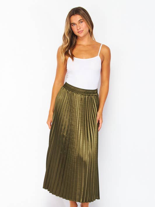 Boswell - Wholesale Skirt - Women's - Satin Pleated Skirts1