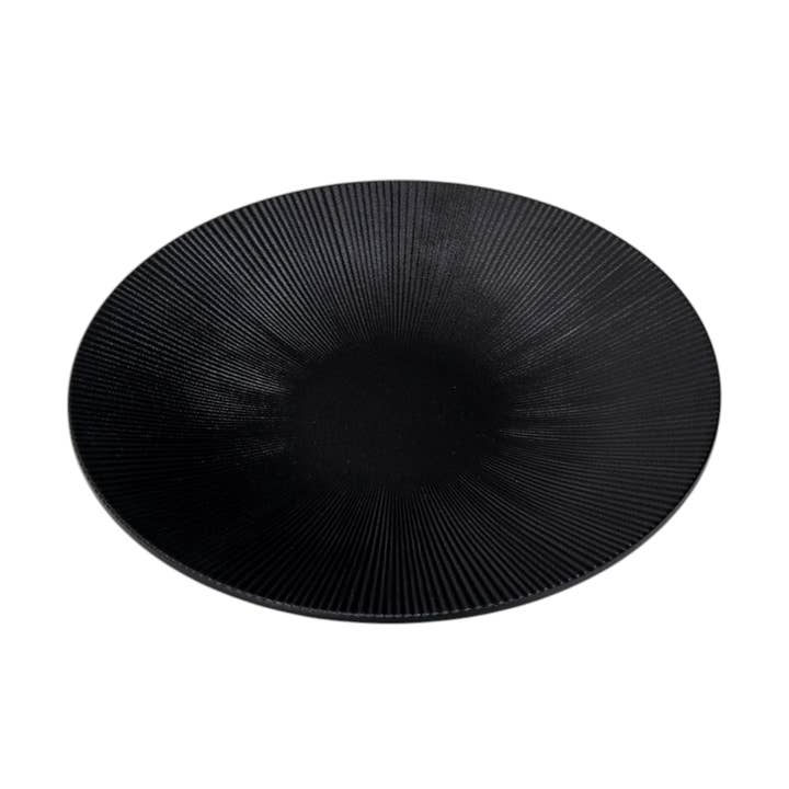 9"D Round Plate Tokusa Black Melamine Series (10/40) for wholesale by Urban Tokyo