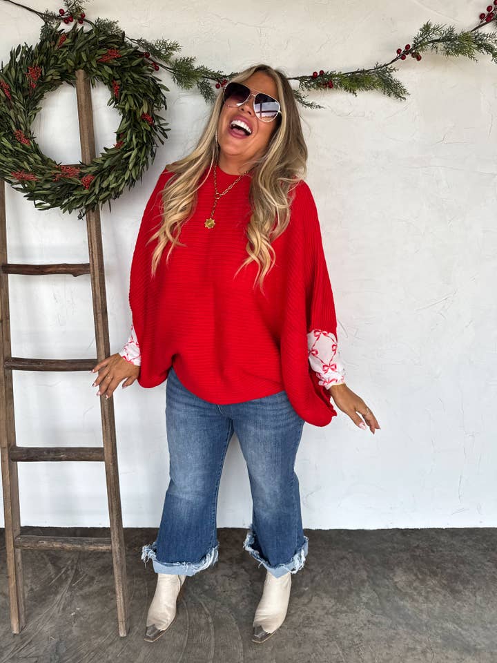 BLAKELEY - Wholesale Poncho - Women's - CHRISTMAS MEG PULLOVER PONCHO4