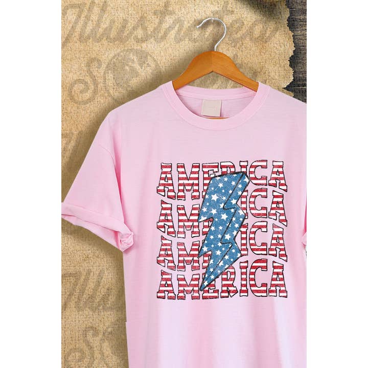 AMERIKA AMERIKA AMERIKA VINTAGE GRAFISK TEE för wholesale av Illustrated Society