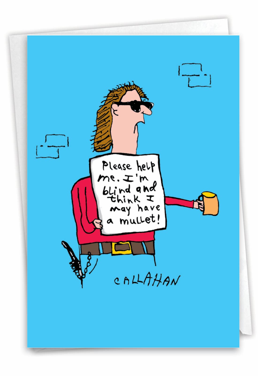 NobleWorks - Venta al por mayor Tarjetas de felicitación - NobleWorks - J Callahan's Blind Mullet - Tarjeta para todas las ocasiones1