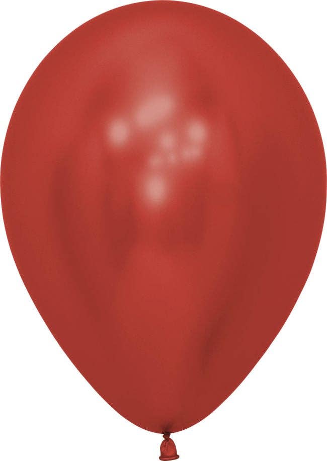 Mis Globos - Wholesale Balloon - Pack of 50 red chrome latex balloons R12 HQ0
