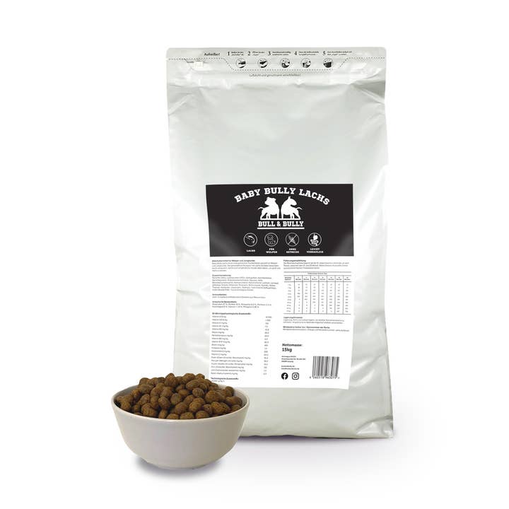 Baby Bully Salmon - ração seca para cães por atacado de Bull & Bully